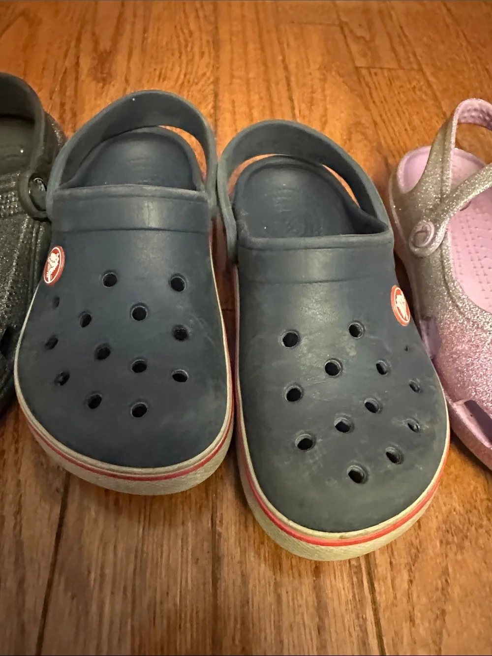 Crocs Kids Classic Clog and Mary Jane Lot - Navy, Silver, Pink